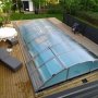 Pool tag 4x8m med sidedr | Slidbar - Aluminium