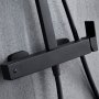 Komplet tagbrusersæt med håndbruser i kantet design | Sort