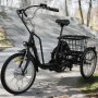 Elektrisk trehjulet cykel | 6 gear Shimano | 250W 10,4Ah | Lyfco mat sort