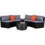 Rund lounge gruppe | Smart indbygget pudeopbevaring | Lyfco Frings