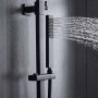Komplet tagbrusersæt med håndbruser i kantet design | Sort
