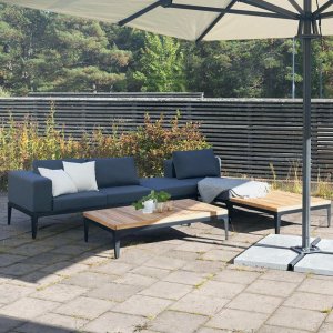 Loungegruppe til haven | Teak og aluminium | Lyfco Björkskär Loungegruppe til haven | Teak og aluminium | Lyfco Björkskär
