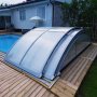 Pool tag 4x8m med sidedr | Slidbar - Aluminium