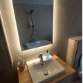 Kundebillede Badeværelsesspejl 60x80cm | LED lys & antidug | Rektangulær